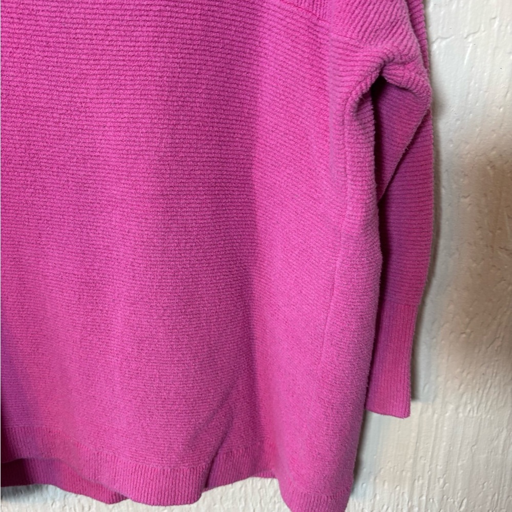 Free People Women's Vibrant Pink Ottoman Slouchy Tunic Sweater Size XS - Picture 10 of 12
